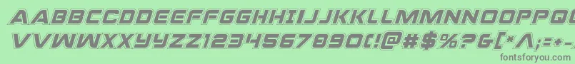 Praetorianacadital Font – Gray Fonts on Green Background