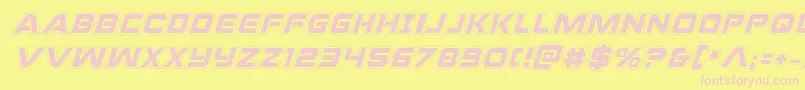 Praetorianacadital Font – Pink Fonts on Yellow Background