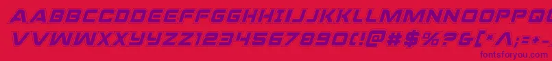 Praetorianacadital Font – Purple Fonts on Red Background