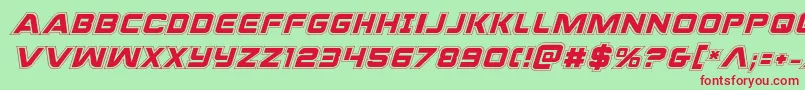 Praetorianacadital Font – Red Fonts on Green Background
