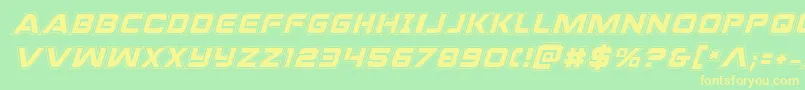 Praetorianacadital-Schriftart – Gelbe Schriften auf grünem Hintergrund