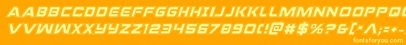 Praetorianacadital Font – Yellow Fonts on Orange Background
