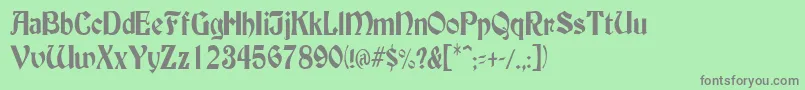 BuckinghamcondensedRegular Font – Gray Fonts on Green Background