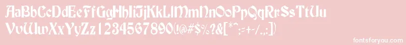 BuckinghamcondensedRegular Font – White Fonts on Pink Background