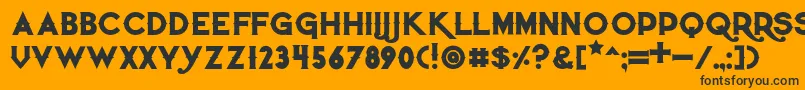 Czcionka Quietthiefbold – czarne czcionki na pomarańczowym tle