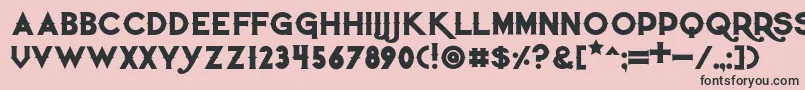 Quietthiefbold Font – Black Fonts on Pink Background