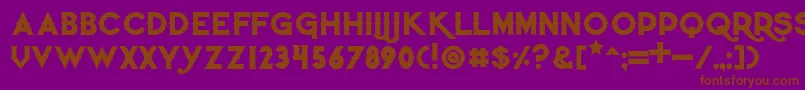 Quietthiefbold Font – Brown Fonts on Purple Background