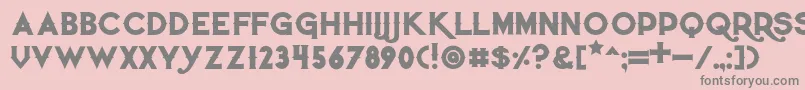 フォントQuietthiefbold – ピンクの背景に灰色の文字