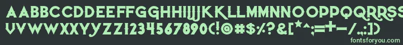 フォントQuietthiefbold – 黒い背景に緑の文字