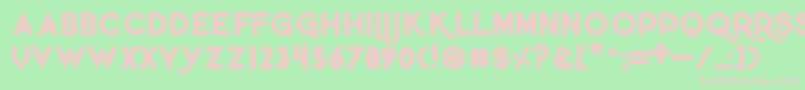 Quietthiefbold Font – Pink Fonts on Green Background