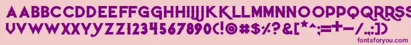 Quietthiefbold Font – Purple Fonts on Pink Background