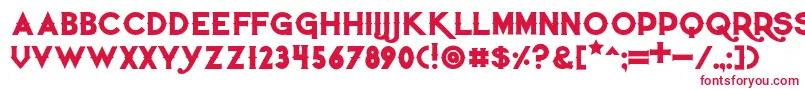 フォントQuietthiefbold – 白い背景に赤い文字