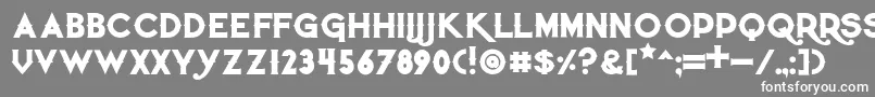 Czcionka Quietthiefbold – białe czcionki na szarym tle