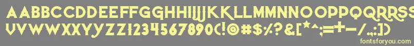 Czcionka Quietthiefbold – żółte czcionki na szarym tle