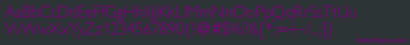 Czcionka GillionlightdbNormal – fioletowe czcionki na czarnym tle