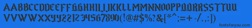 Gothstencil Font – Black Fonts on Blue Background