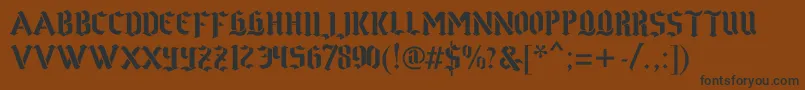 Gothstencil Font – Black Fonts on Brown Background