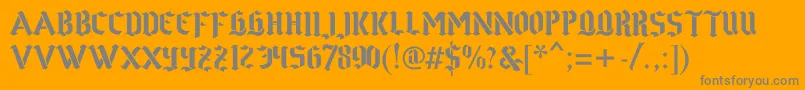 Gothstencil Font – Gray Fonts on Orange Background