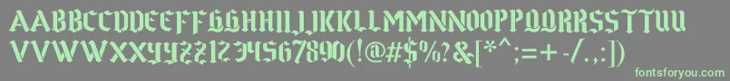 Gothstencil Font – Green Fonts on Gray Background
