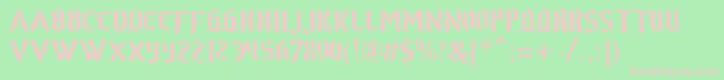 Gothstencil Font – Pink Fonts on Green Background