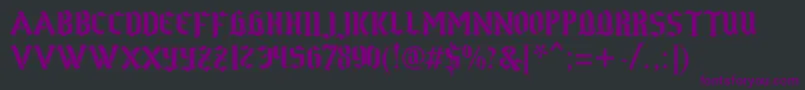 Gothstencil Font – Purple Fonts on Black Background