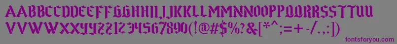 Gothstencil Font – Purple Fonts on Gray Background