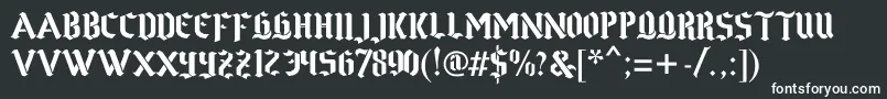Gothstencil Font – White Fonts