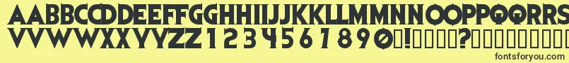 Evil Font – Black Fonts on Yellow Background