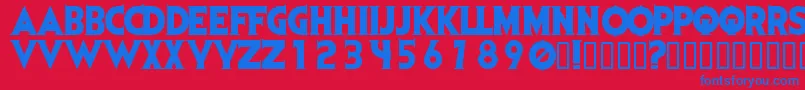 Evil Font – Blue Fonts on Red Background