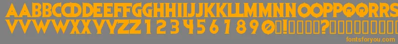 Evil Font – Orange Fonts on Gray Background