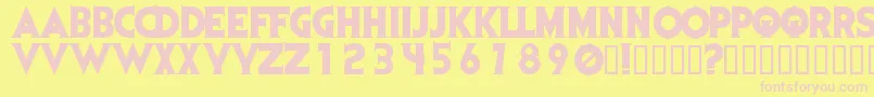 Evil Font – Pink Fonts on Yellow Background