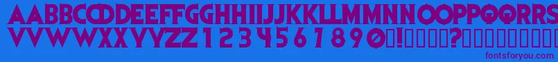 Evil Font – Purple Fonts on Blue Background