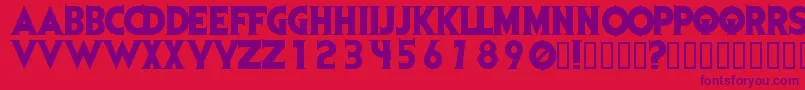 Evil Font – Purple Fonts on Red Background