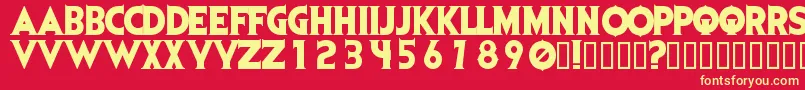 Evil Font – Yellow Fonts on Red Background