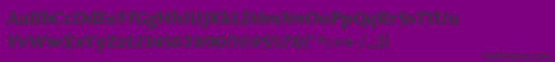 CongabravastencilstdSmbd-fontti – mustat fontit violetilla taustalla