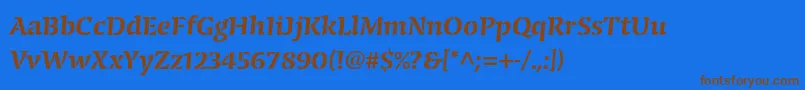 More about CongabravastencilstdSmbd Font CongabravastencilstdSmbd Font – Brown Fonts on Blue Background