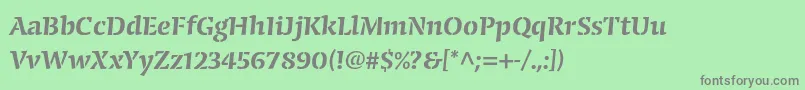 CongabravastencilstdSmbd Font – Gray Fonts on Green Background