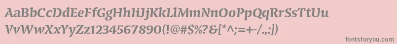 CongabravastencilstdSmbd Font – Gray Fonts on Pink Background