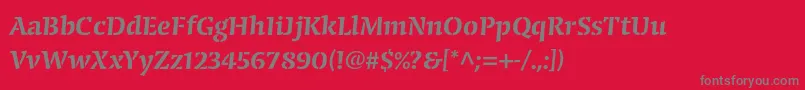 CongabravastencilstdSmbd Font – Gray Fonts on Red Background