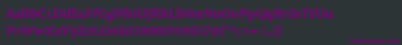 フォントCongabravastencilstdSmbd – 黒い背景に紫のフォント