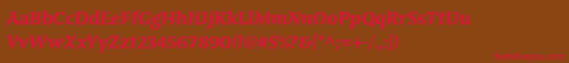 CongabravastencilstdSmbd Font – Red Fonts on Brown Background