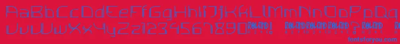 IndivigitalThinDemo Font – Blue Fonts on Red Background