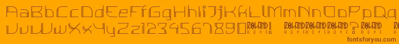 IndivigitalThinDemo Font – Brown Fonts on Orange Background