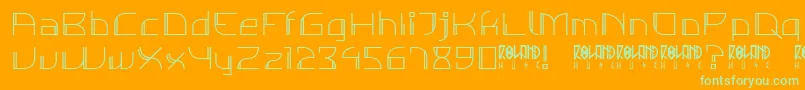 IndivigitalThinDemo Font – Green Fonts on Orange Background