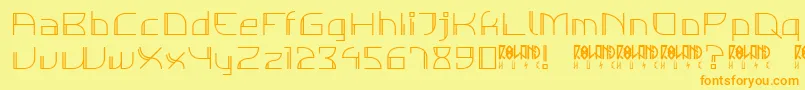 IndivigitalThinDemo Font – Orange Fonts on Yellow Background