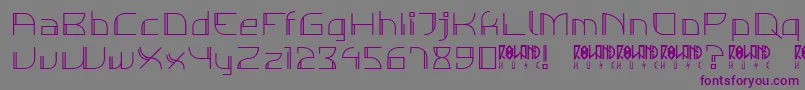 IndivigitalThinDemo Font – Purple Fonts on Gray Background