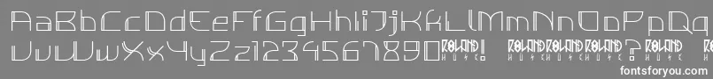 フォントIndivigitalThinDemo – 灰色の背景に白い文字