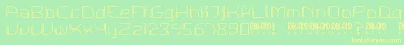 IndivigitalThinDemo Font – Yellow Fonts on Green Background