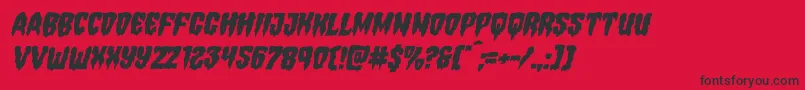 Hemogoblinmangleital Font – Black Fonts on Red Background