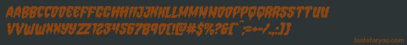 Hemogoblinmangleital Font – Brown Fonts on Black Background